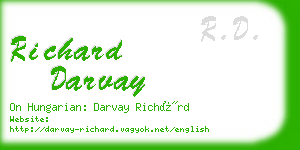 richard darvay business card